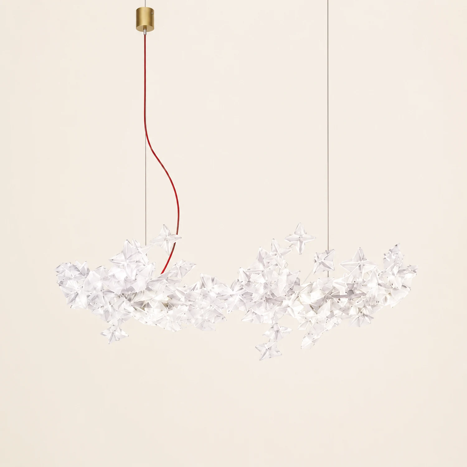 Ophelia Luxury Star Acrylic Pendant Light, Living Room, Silver - Lumpaz