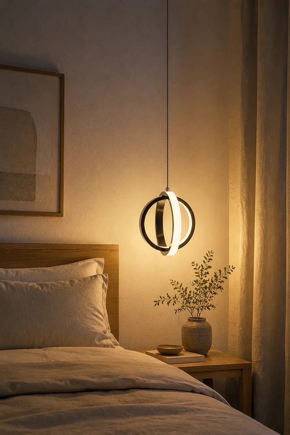 Lynch Pendant Light Spherical Modern, Metal, Black/Gold, Kitchen - Lumpaz