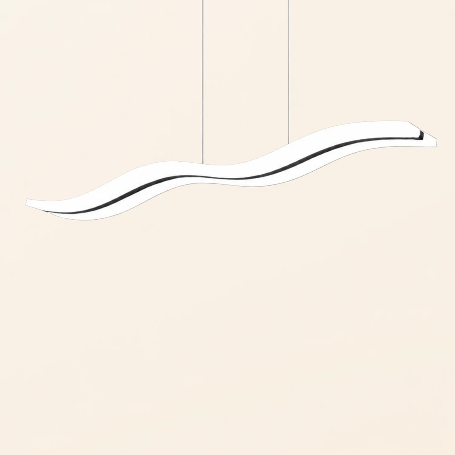 Minimalist Wave Wavy Pendant Light, 38.5" - Lumpaz