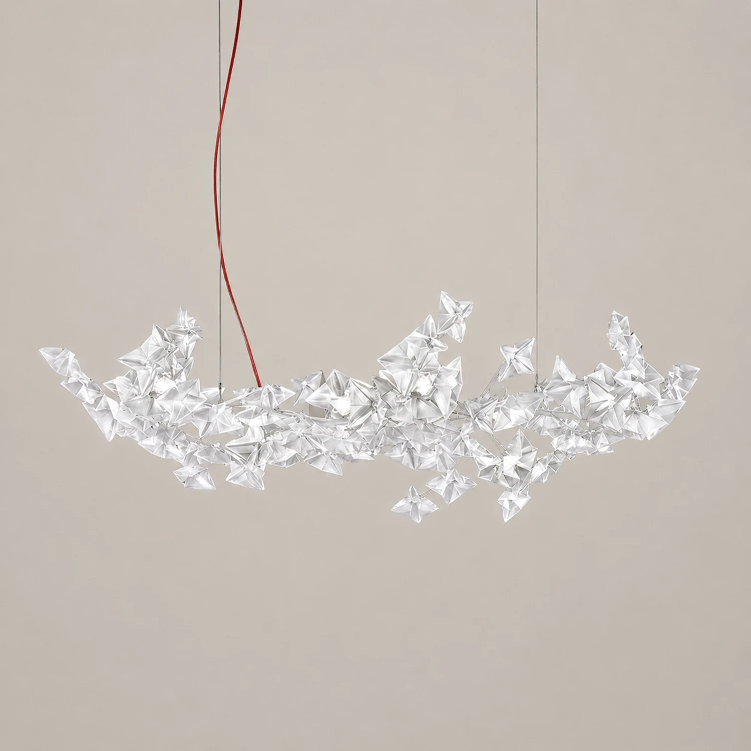 Ophelia Luxury Star Acrylic Pendant Light, Living Room, Silver - Lumpaz