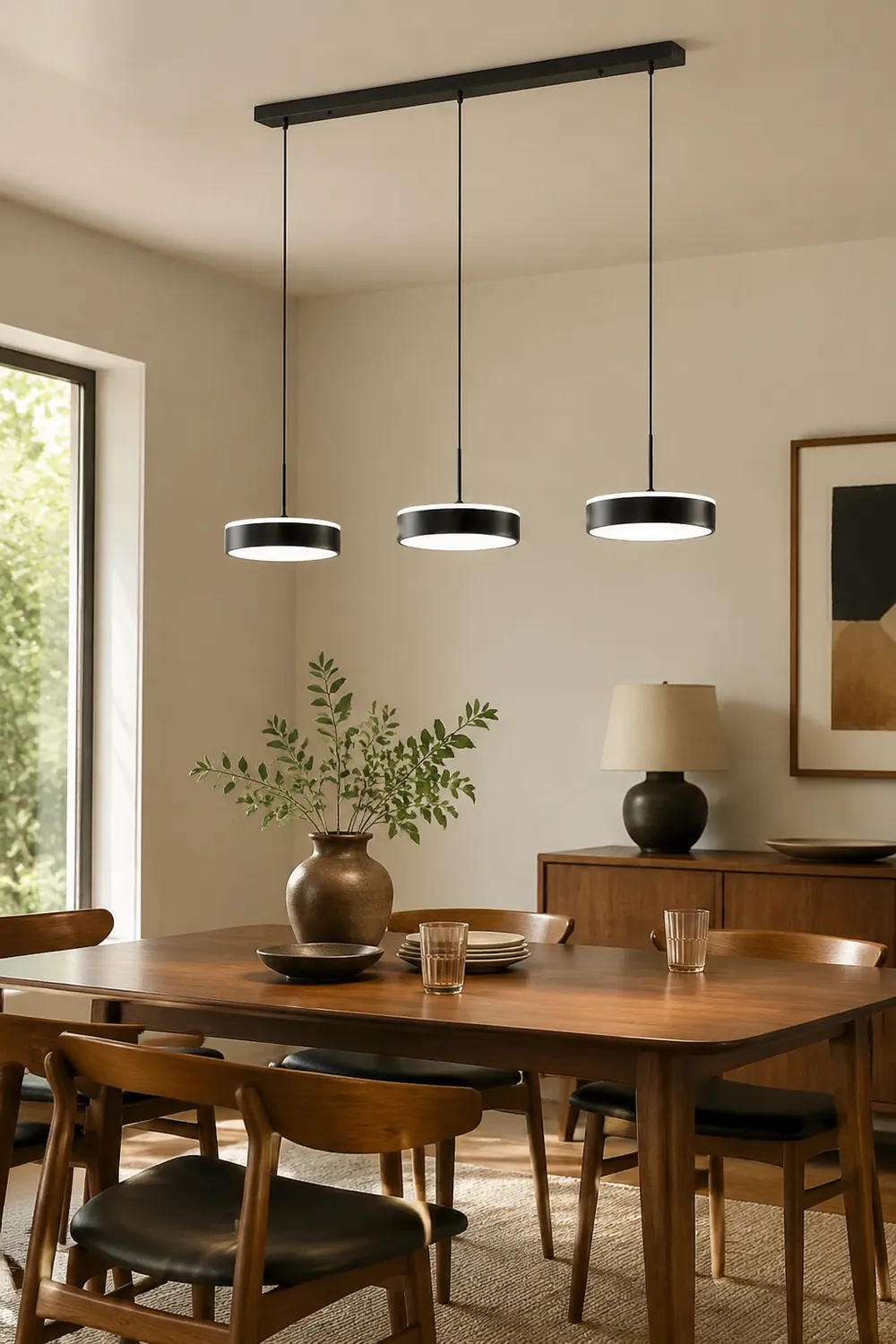 Raheel Pendant Light Cluster Metal/Acrylic, Black/Gold, Bar - Lumpaz