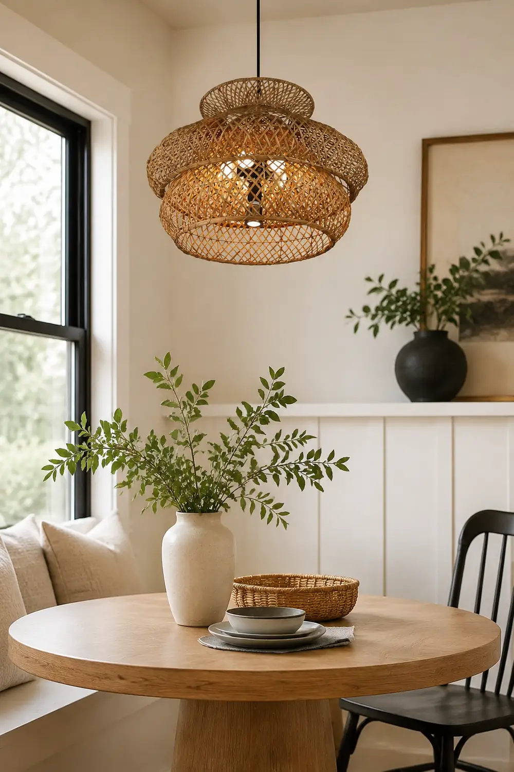 Ritta Unusual Natural Rattan Weave Pendant Light - Lumpaz
