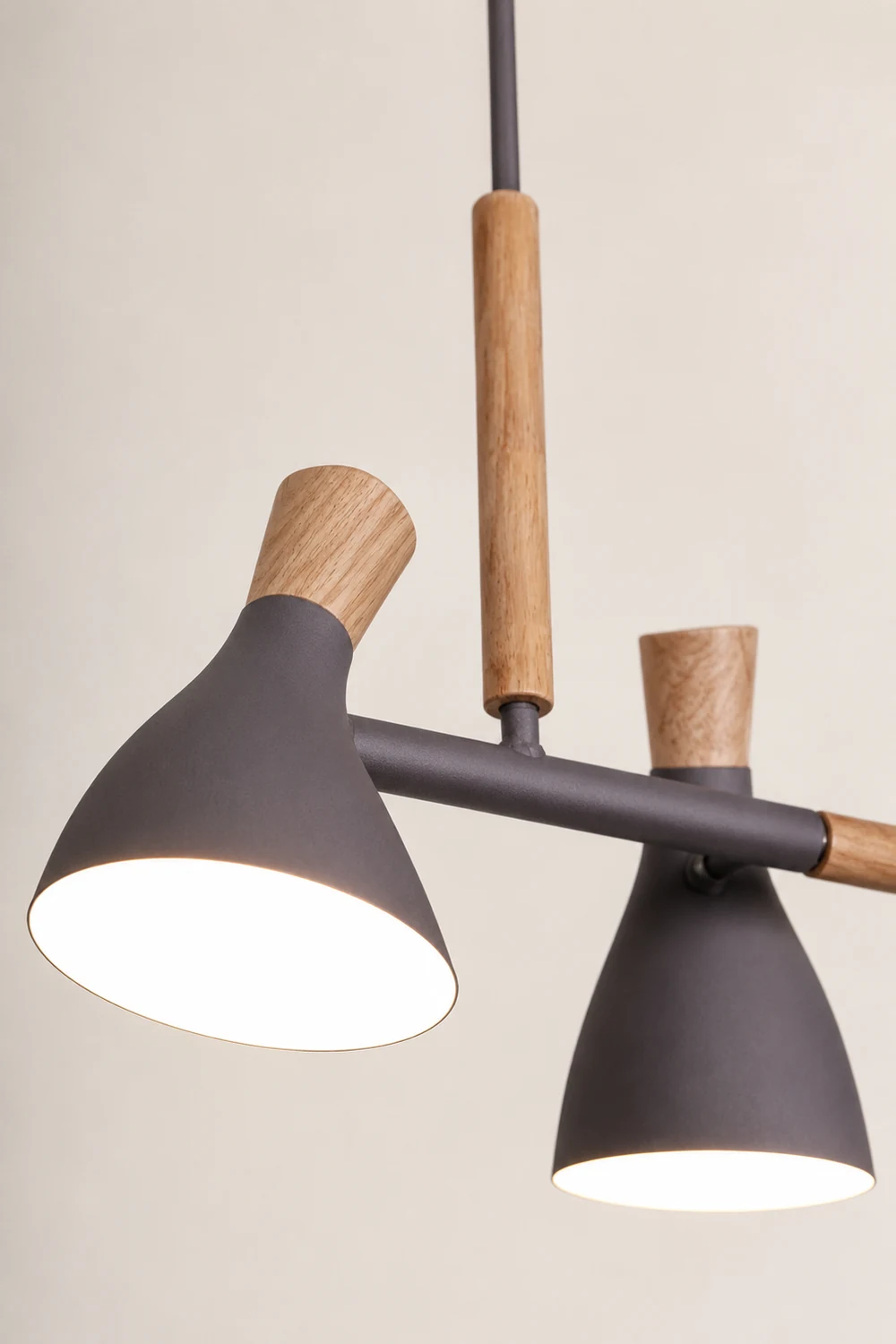 Morandi Nordic Multi Rope Wood Pendant Light, White/Green/Gray - Lumpaz