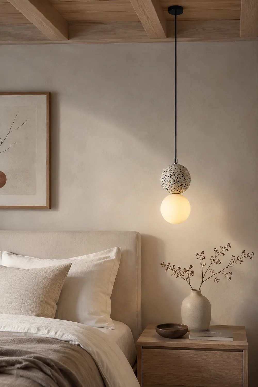 Valentina Single Globe Colorful Pendant Light, Dolomite, LED - Lumpaz