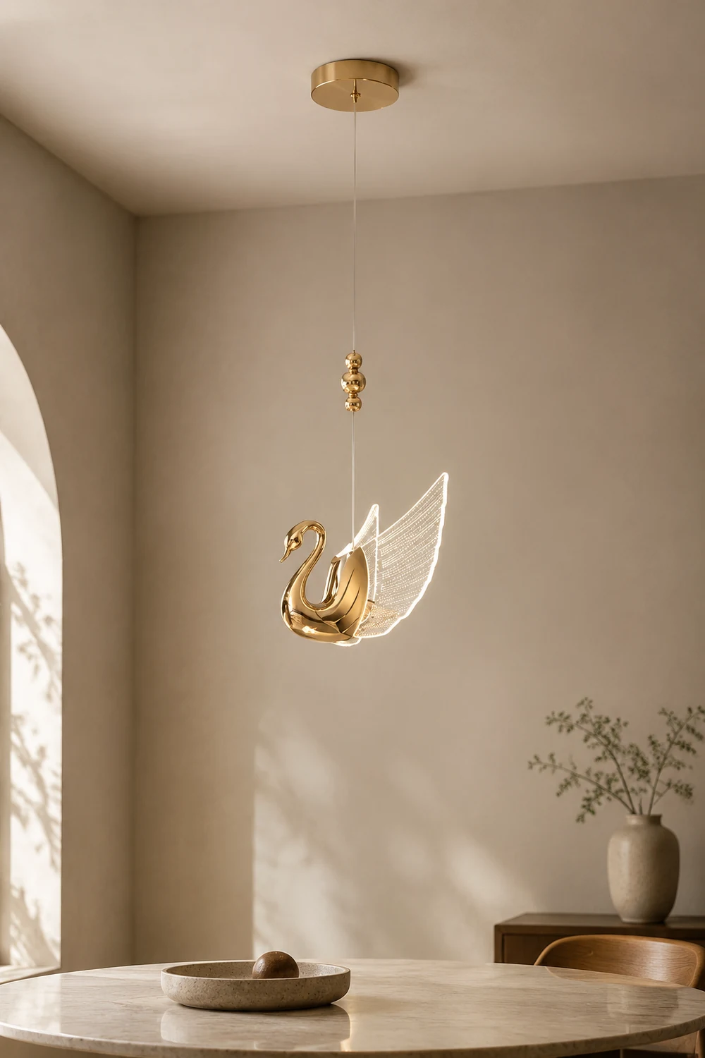 Kady Modern Creative Swan Pendant Light, 2 Color - Lumpaz