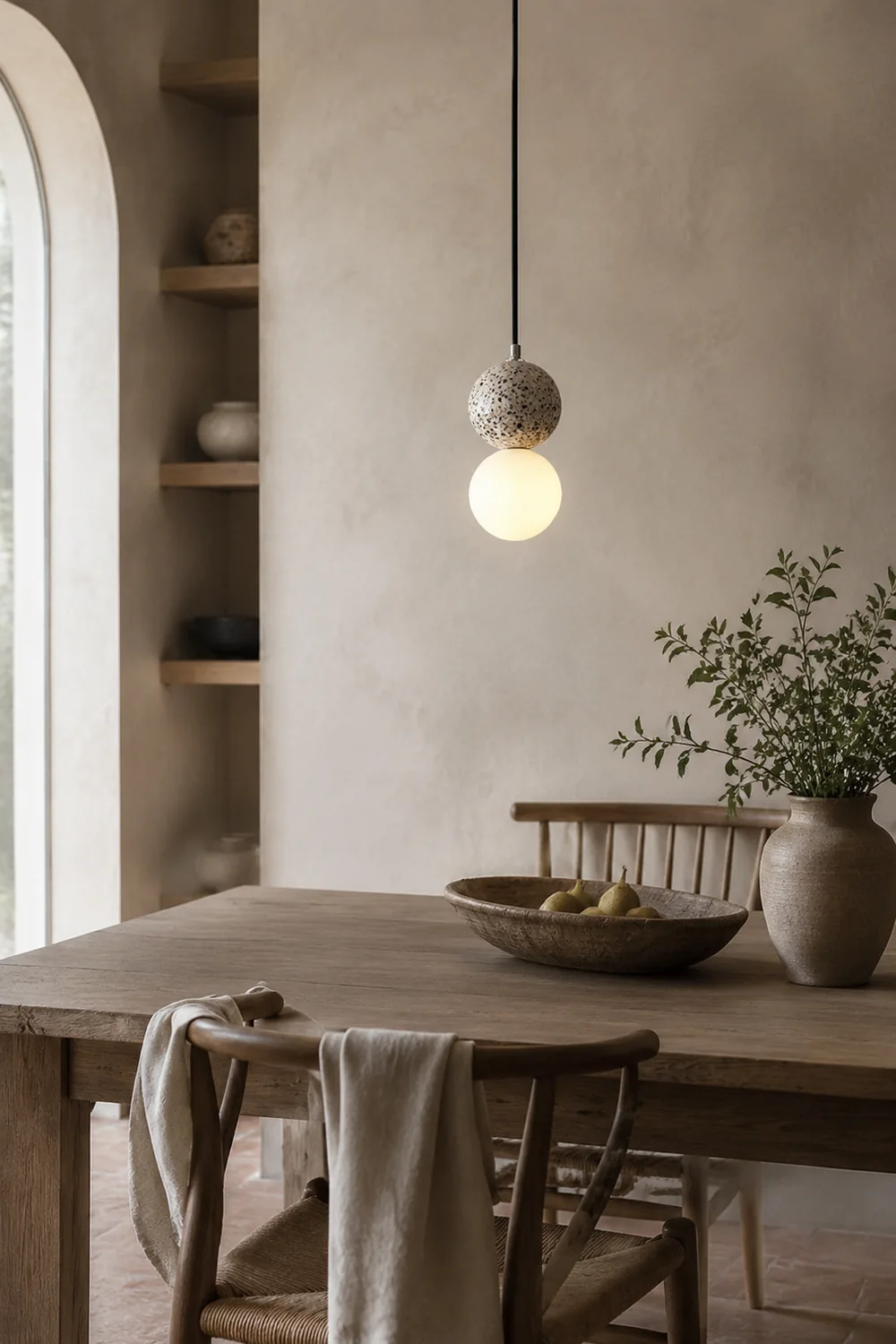 Valentina Single Globe Colorful Pendant Light, Dolomite, LED - Lumpaz