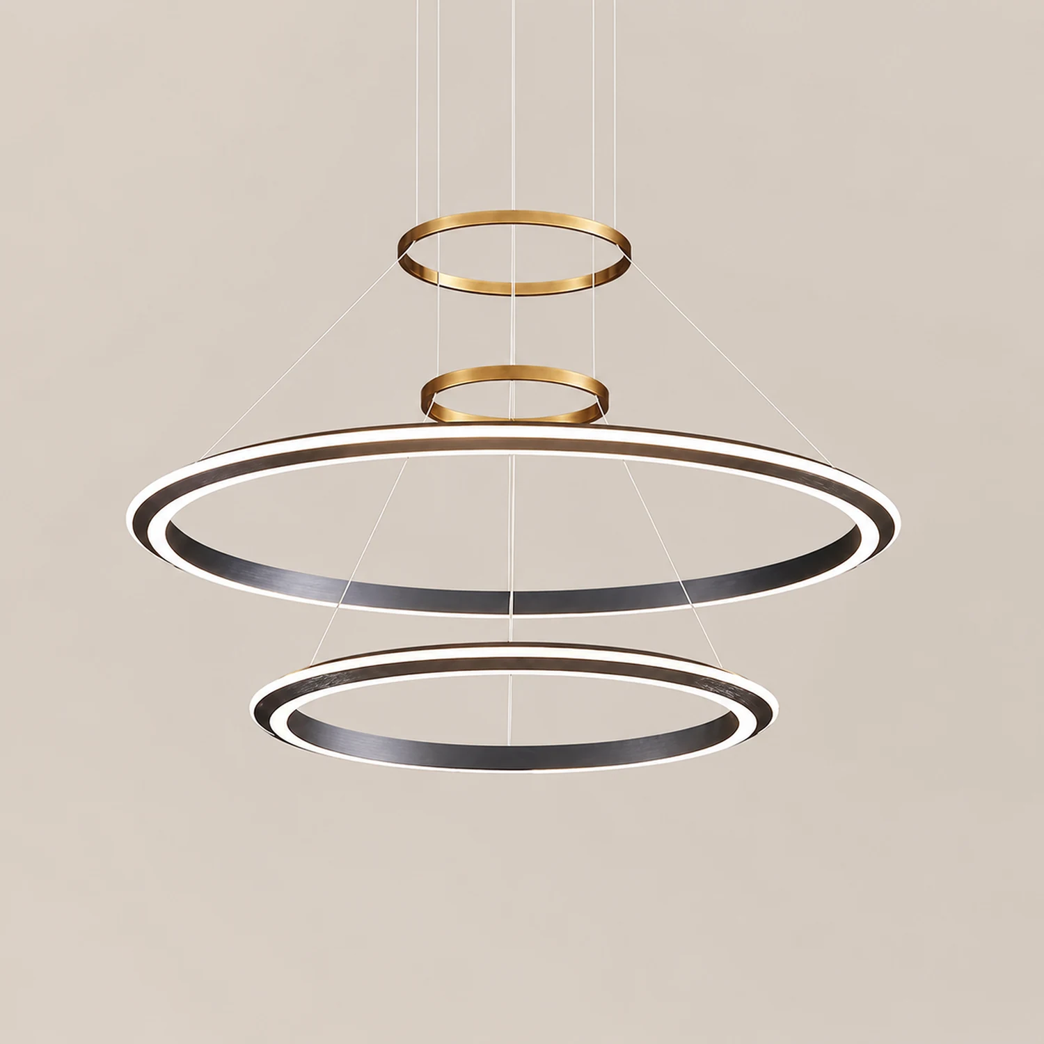 Arisha Minimalist Ring Metal Pendant Light, Black - Lumpaz