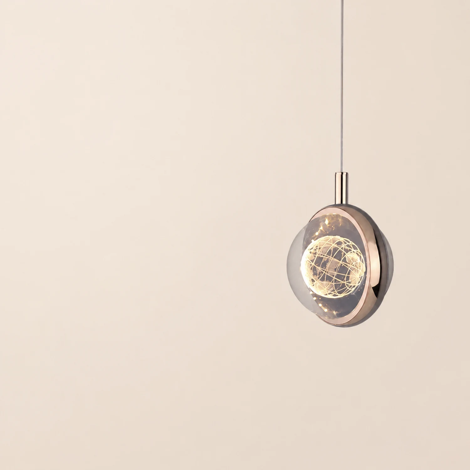 Kady Modern LED Pendant Light Crystal/Metal Living Room/Bedroom - Lumpaz