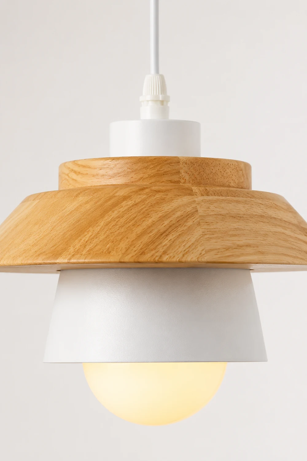 Zaid Modern Glass/Wood Pendant Light, Multi Color - Lumpaz