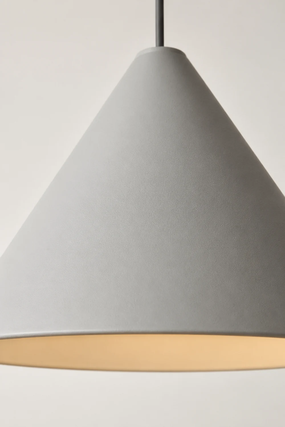 Carins Minimalist Cone Metal Pendant Light, Gray - Lumpaz