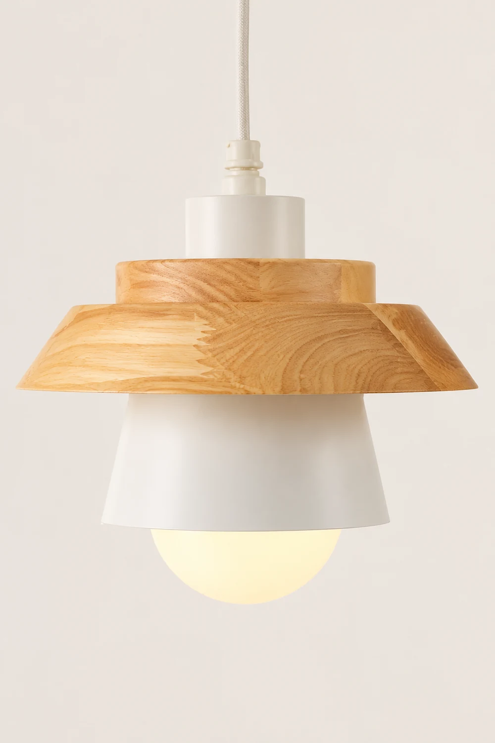 Zaid Modern Glass/Wood Pendant Light, Multi Color - Lumpaz