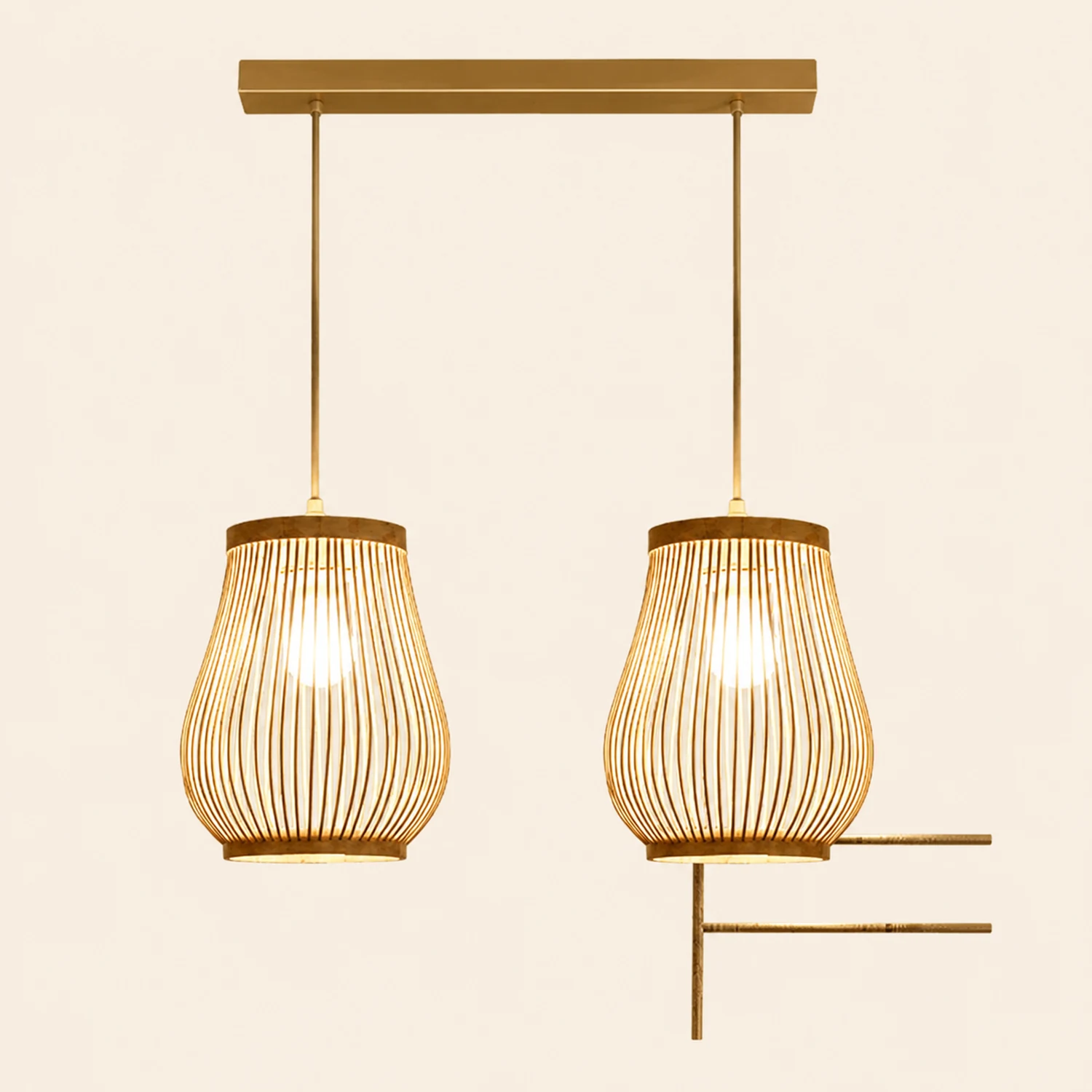 Muto Designer Handmade Weave Bamboo Pendant Light - Lumpaz