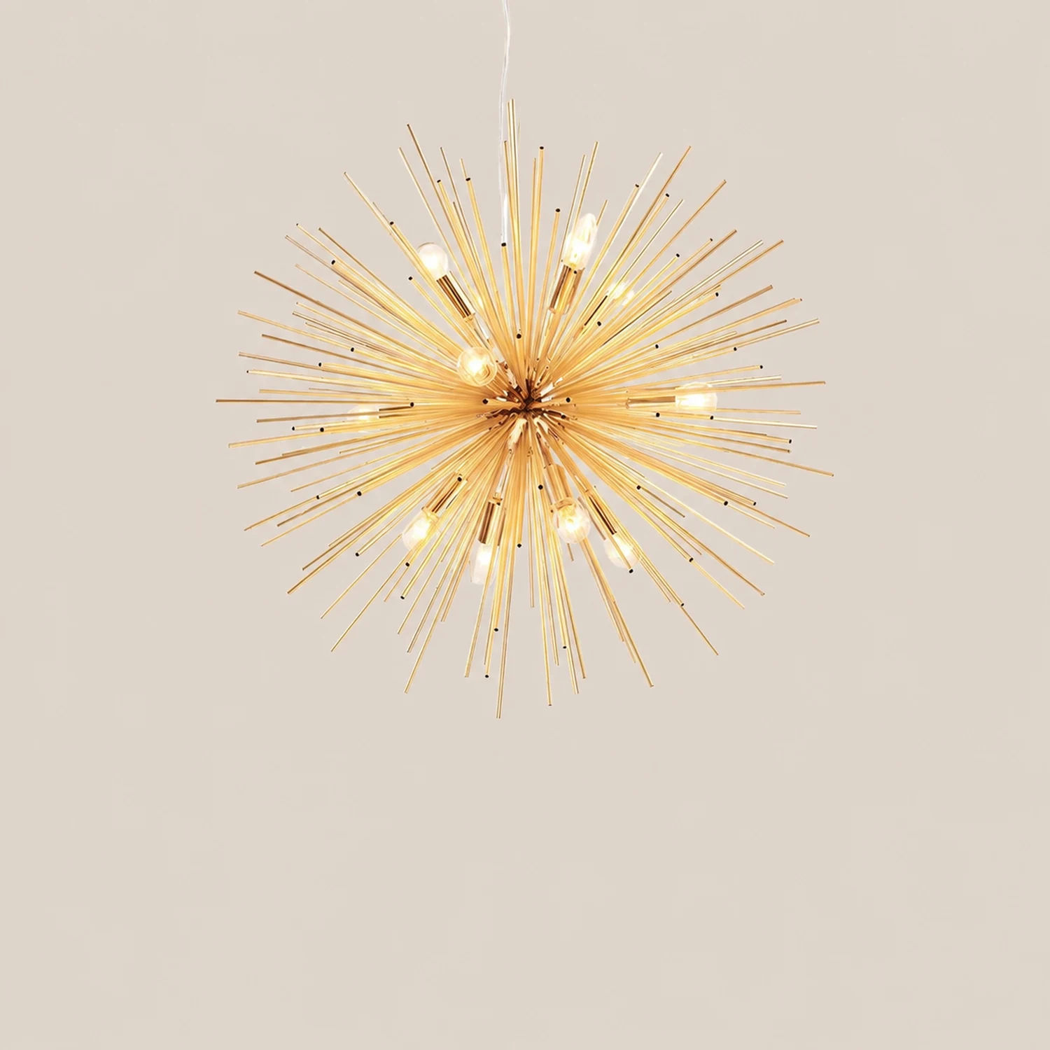 Modern Designer Starburst Pendant Light, Gold - Lumpaz