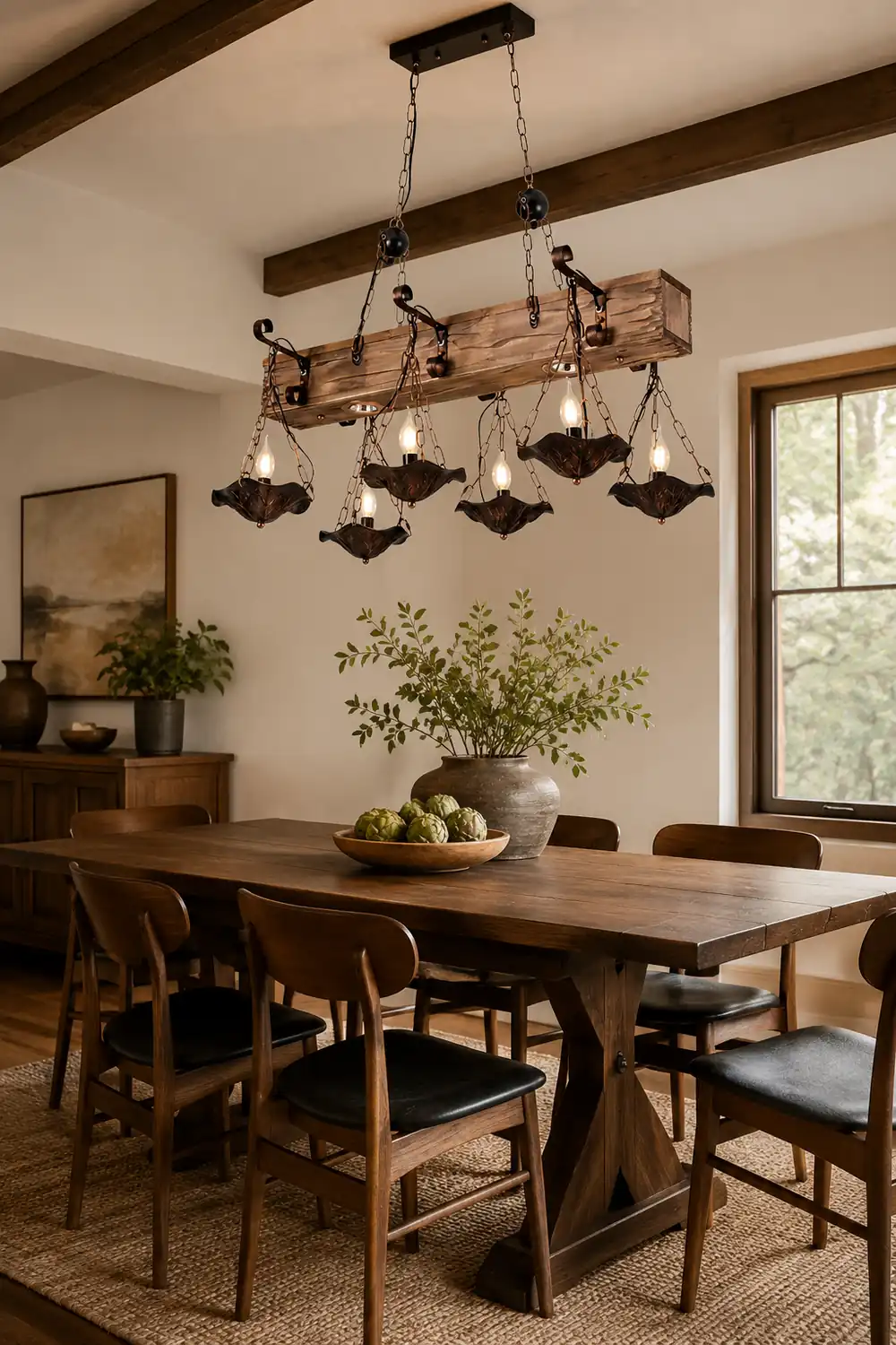 Austin Industrial Metal/Wood Pendant Light, Bronze - Lumpaz