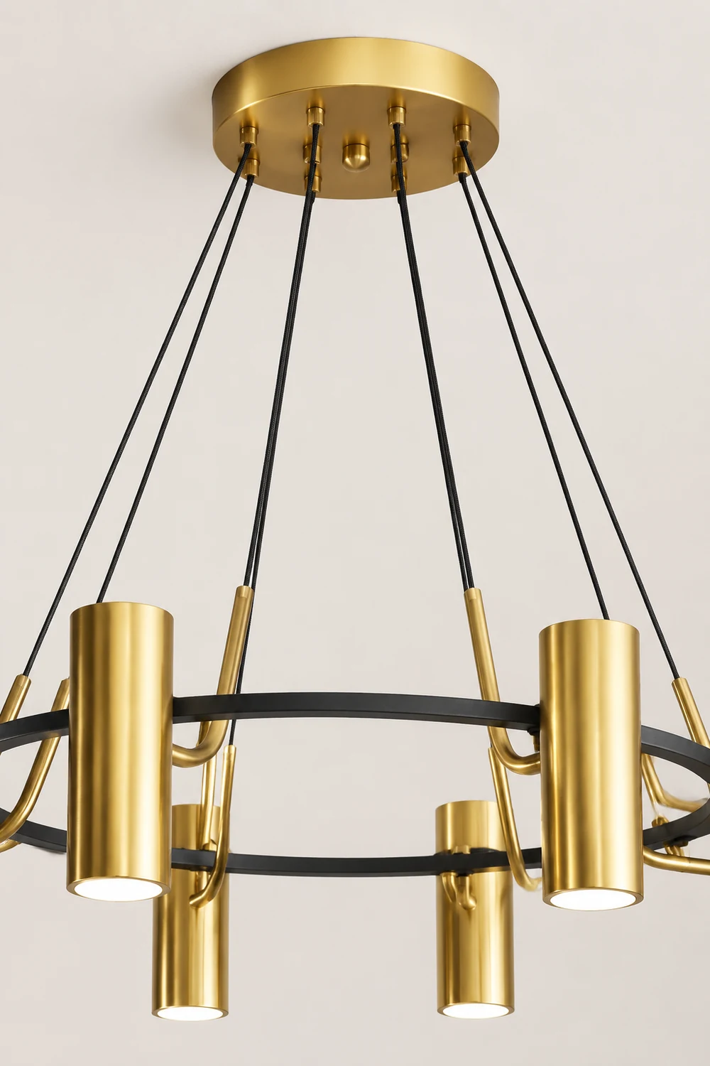 Weiss Modern Spotlight Metal Pendant Light, Gold - Lumpaz
