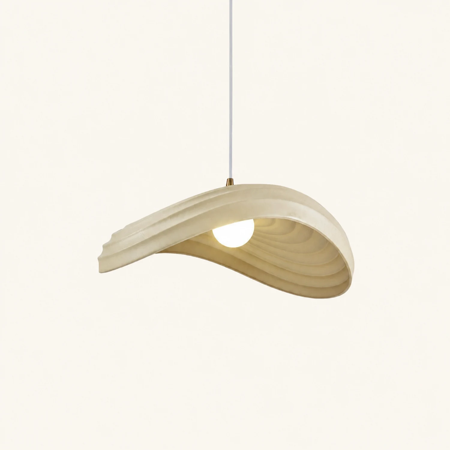 Renée Wabi-Sabi Minimalisme Ripple Pendant Light, Resin&Metal - Lumpaz