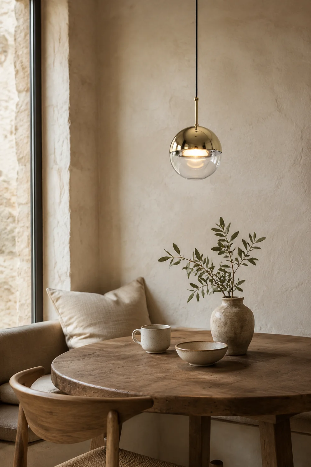 Valentina Modern Ball Metal/Glass Pendant Light, Gold/Rose Gold - Lumpaz