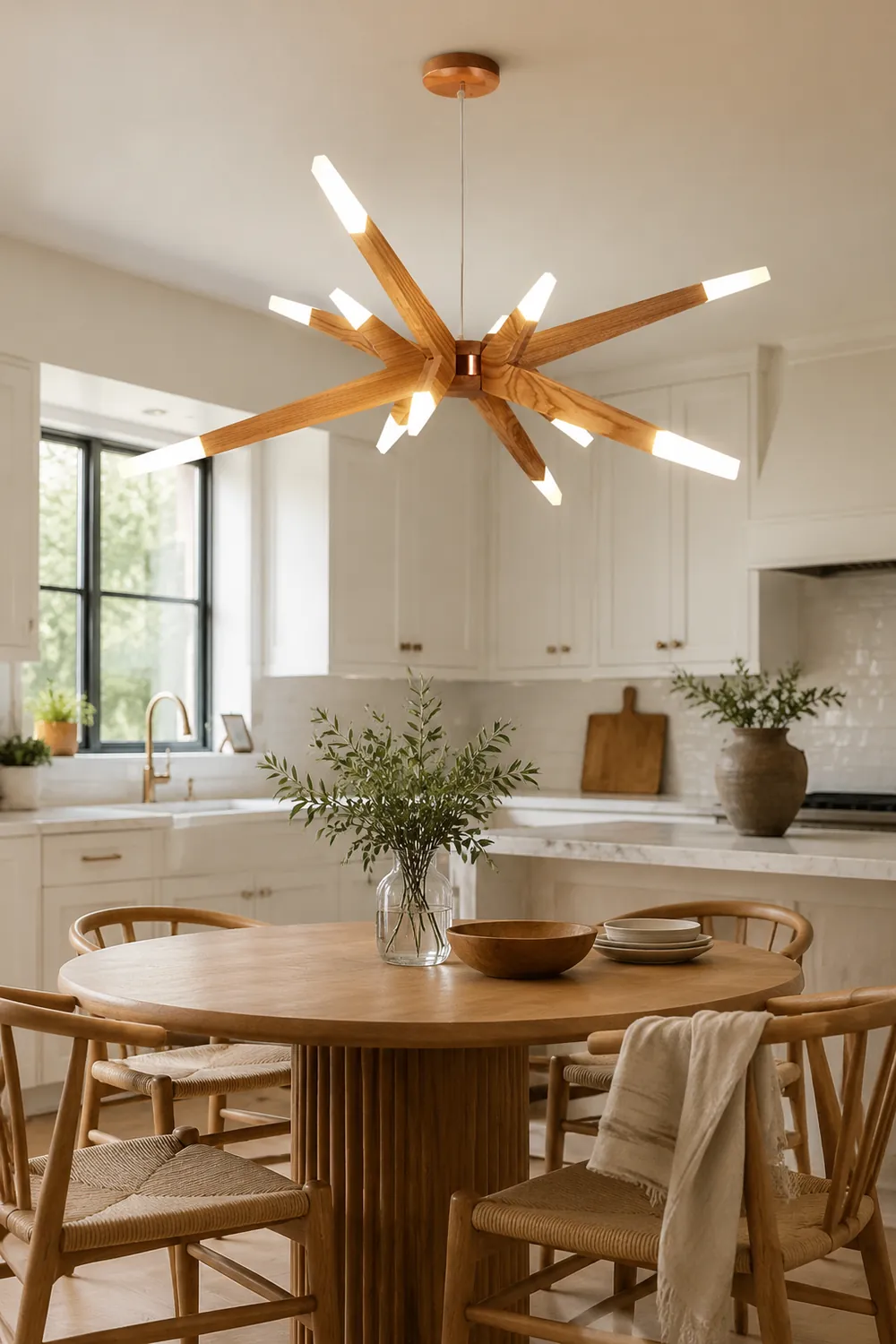 Ozawa Handmade Natural Branch Wood Pendant Light, Living Room - Lumpaz