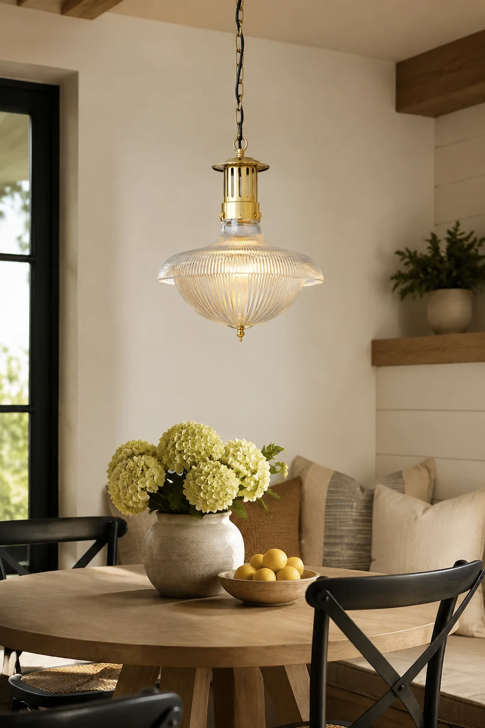 Alessio Vintage Industrial LED Pendant Light Glass Bedroom Kitchen - Lumpaz