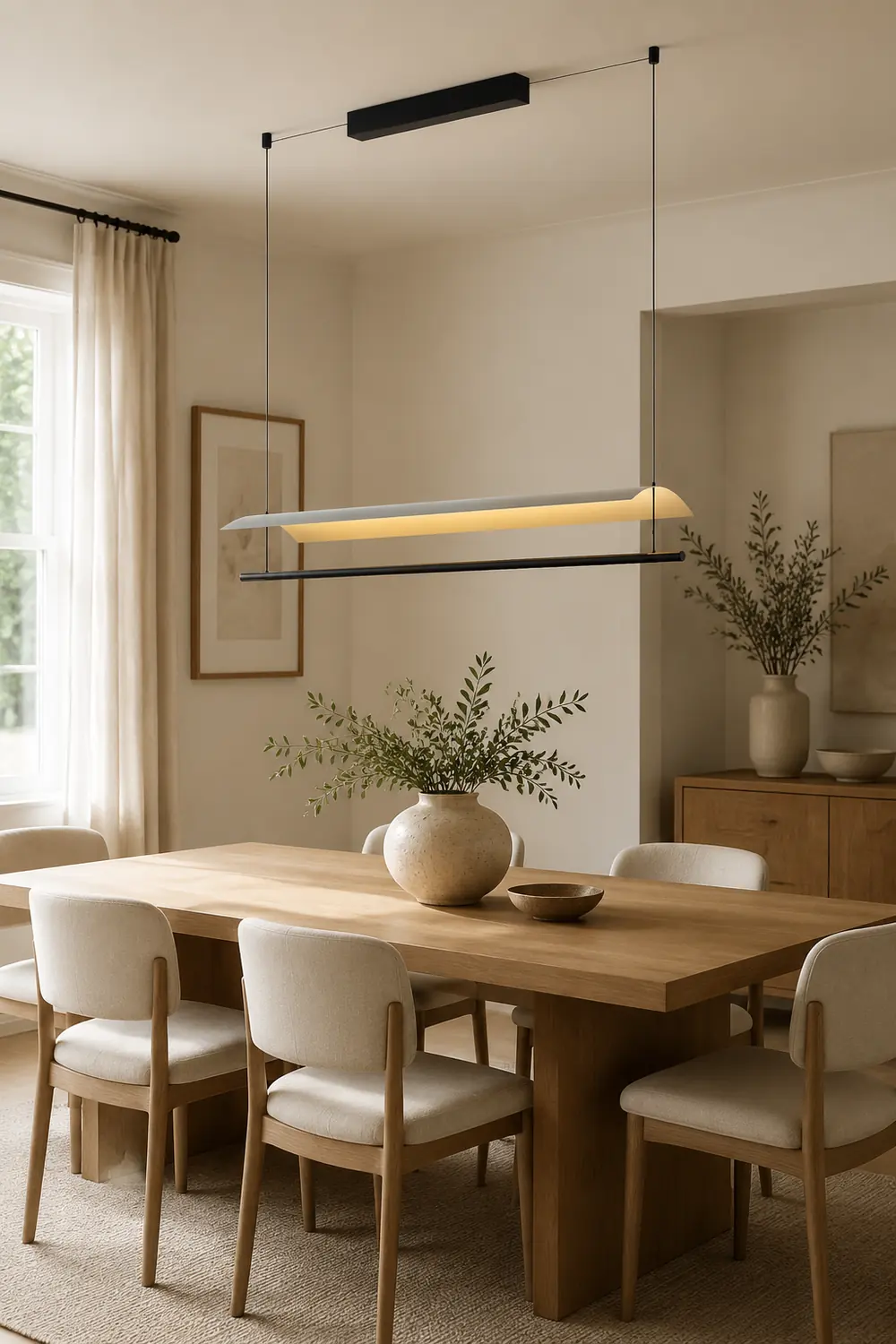 Edge Minimalist Linear Metal Pendant Light - Lumpaz