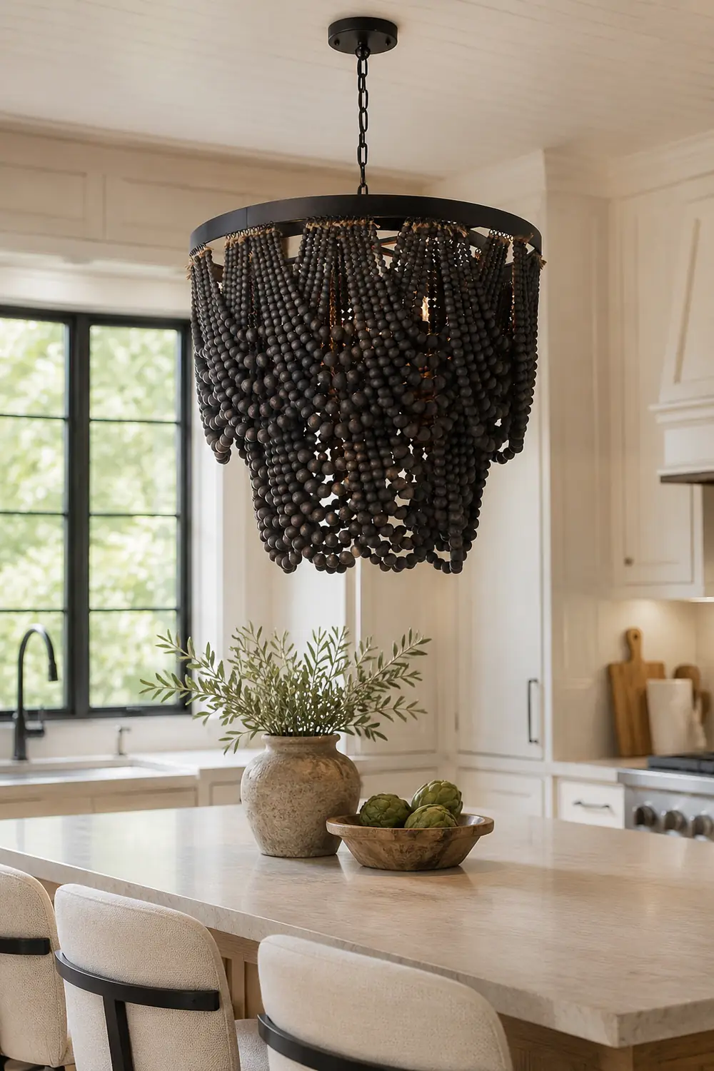 Alessio LED Pendant Lights Black/Rust/White Wood/Metal Living Room/Badroom - Lumpaz