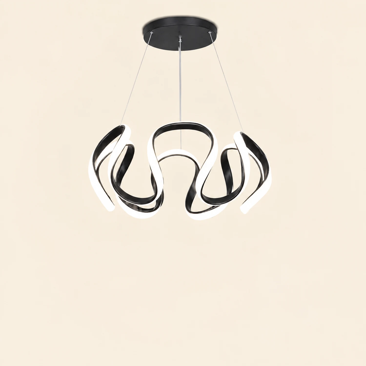 Modern Irregular Flower Metal/Silicone Pendant Light, 3 Colors - Lumpaz