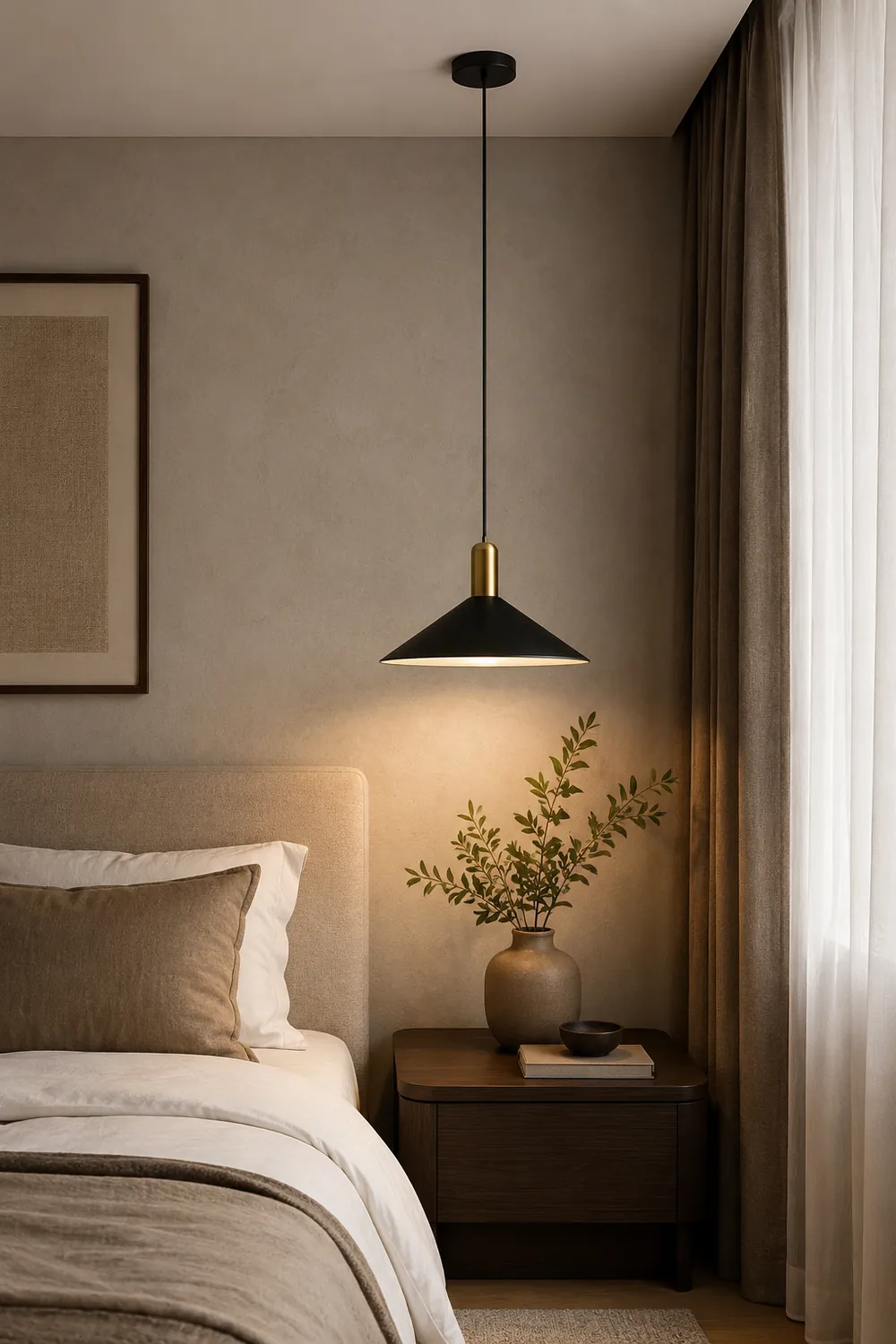 Carins Vintage Pendant Light,  Black & White & Gold - Lumpaz