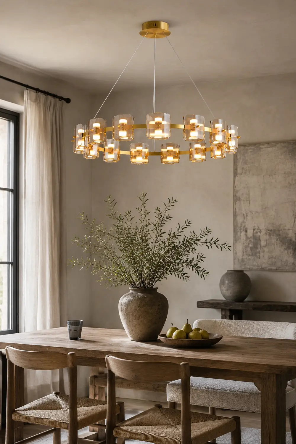 Evette Minimalist Round Metal Pendant Light,Black/Gold - Lumpaz