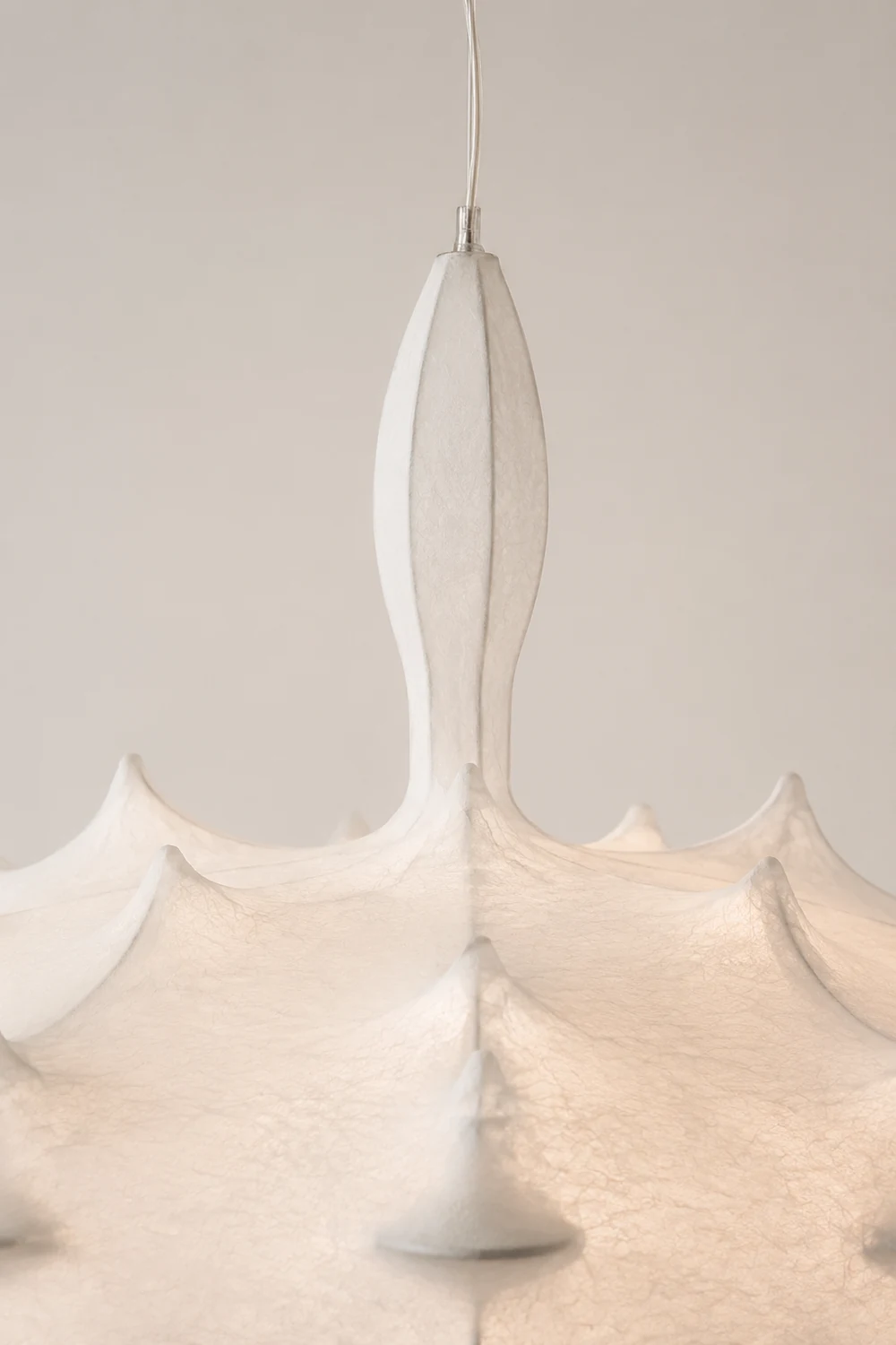 Renée Modern Artificial Silk/Metal Pendant Light,  White - Lumpaz