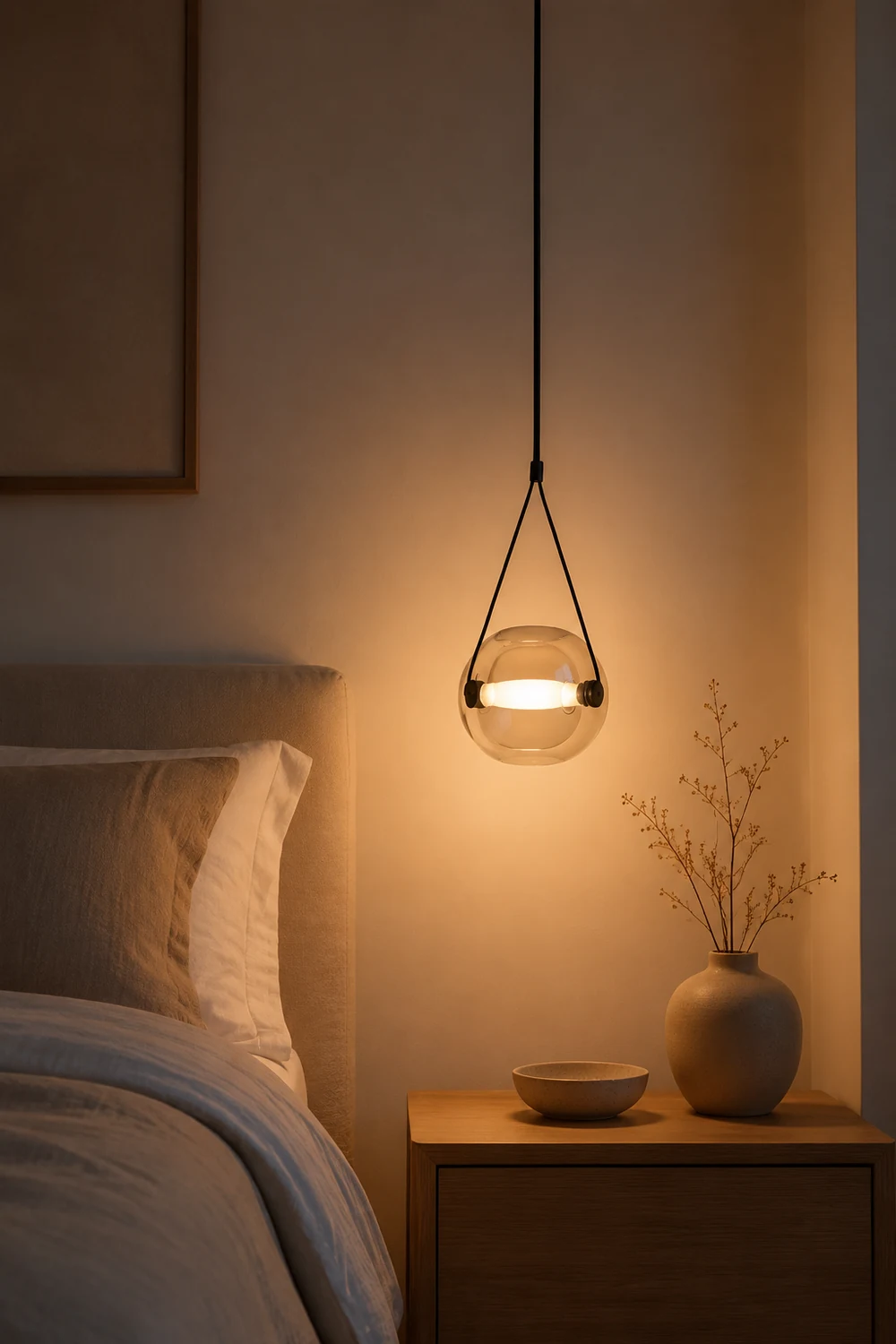 Hailie Modern Bubble Glass Pendant Light, Blue/Yellow/Pink/Smoky Gray/White/Clear - Lumpaz