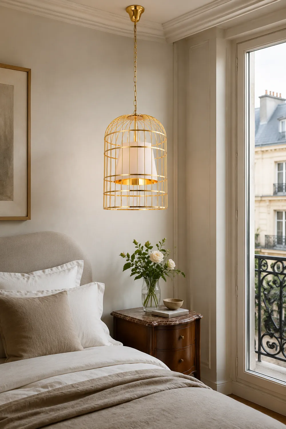 Alessio Vintage Bird Cage Metal Pendant Light - Lumpaz