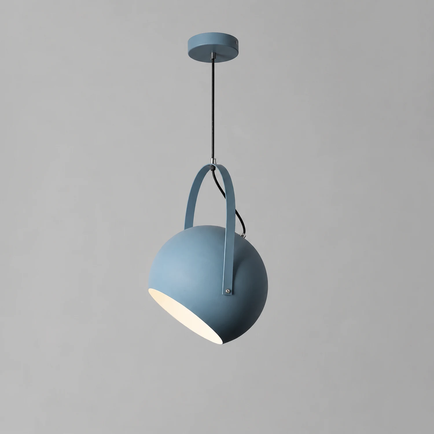 Morandi Colorful Art Deco Pendant Light, Spherical, Metal, Bedroom - Lumpaz