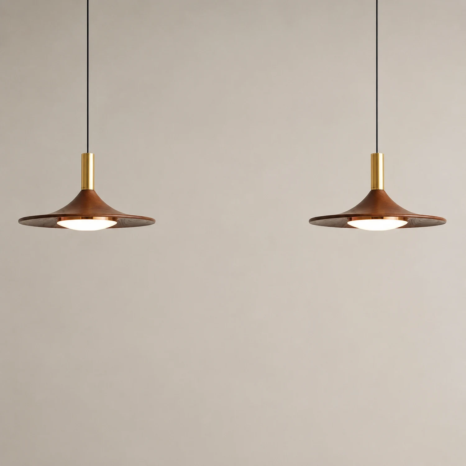 Carins Rustic Cap-shaped Wooden Pendant Light, Natural Wood - Lumpaz