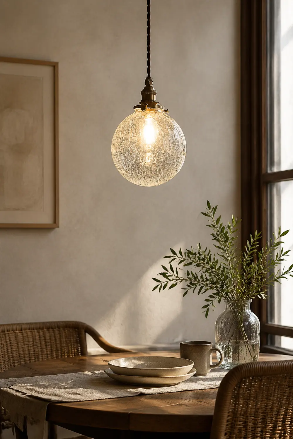 Hailie Retro Luxury Clear Glass Pendant Light - Lumpaz