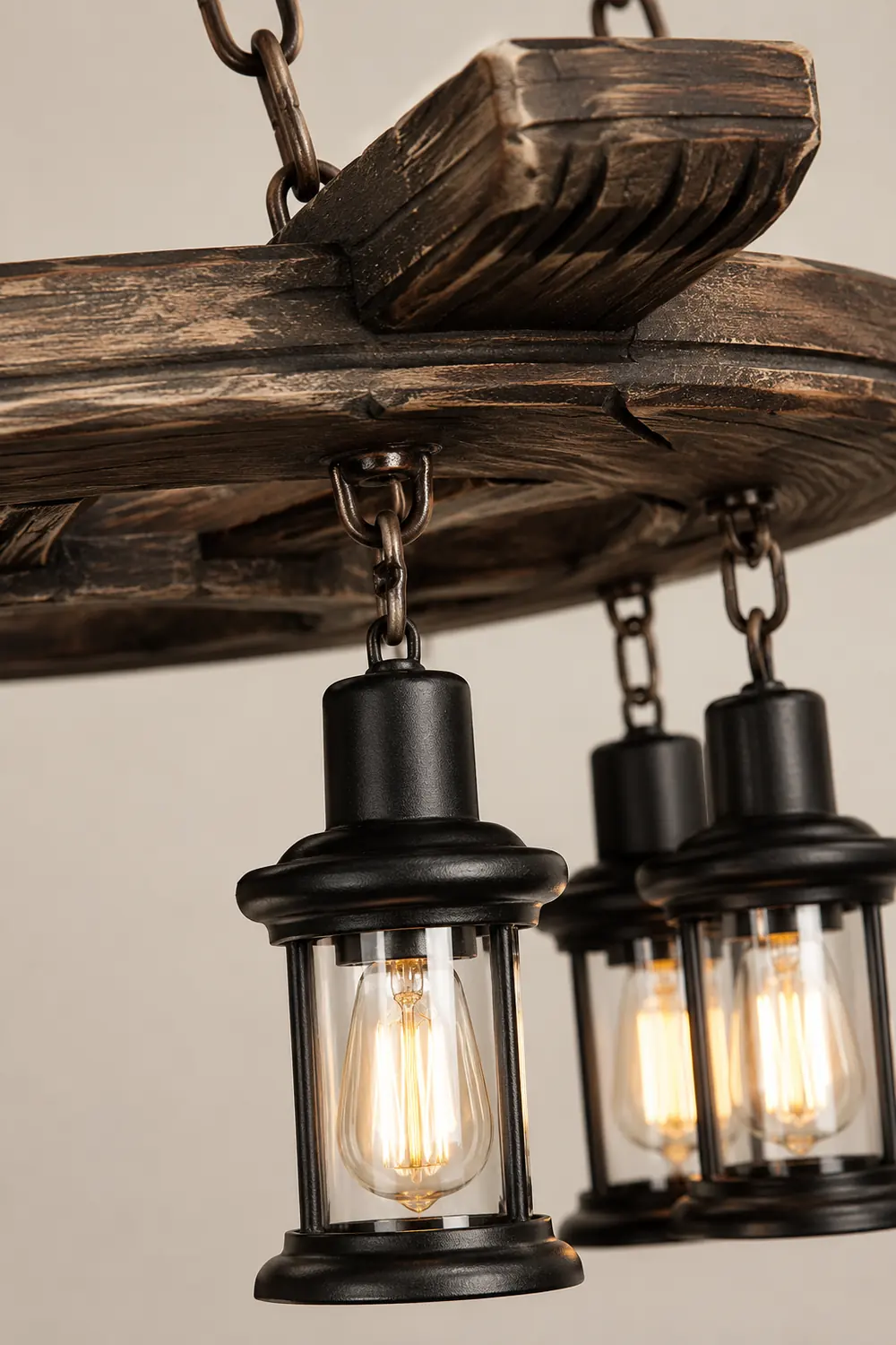 Austin Retro Rudder Metal & Wood Pendant Light, 8 Heads - Lumpaz