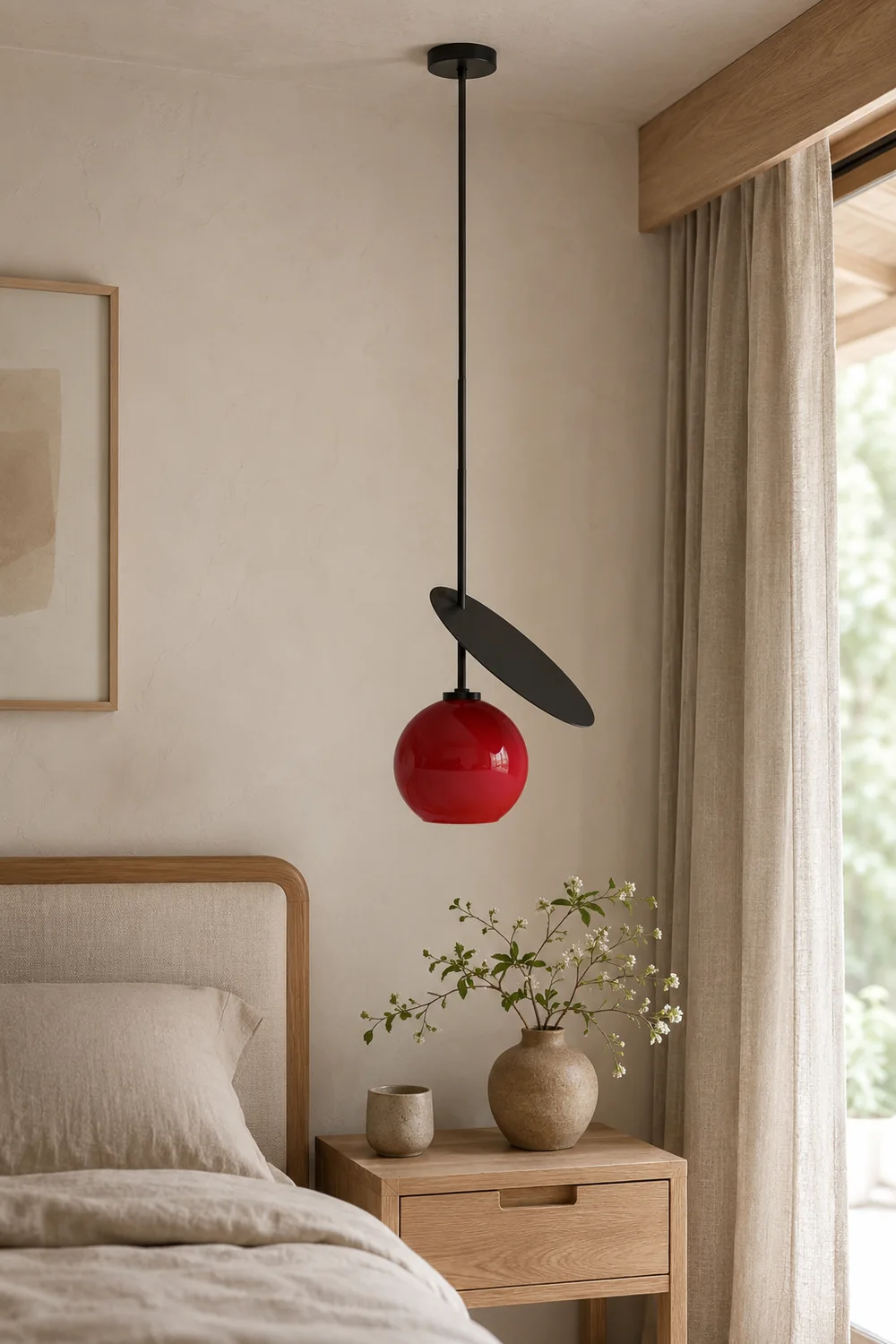 Valentina Cherry Pendant Light, Metal & Glass, 3 Color - Lumpaz