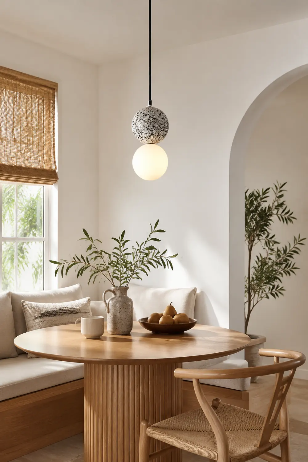Valentina Single Globe Colorful Pendant Light, Dolomite, LED - Lumpaz