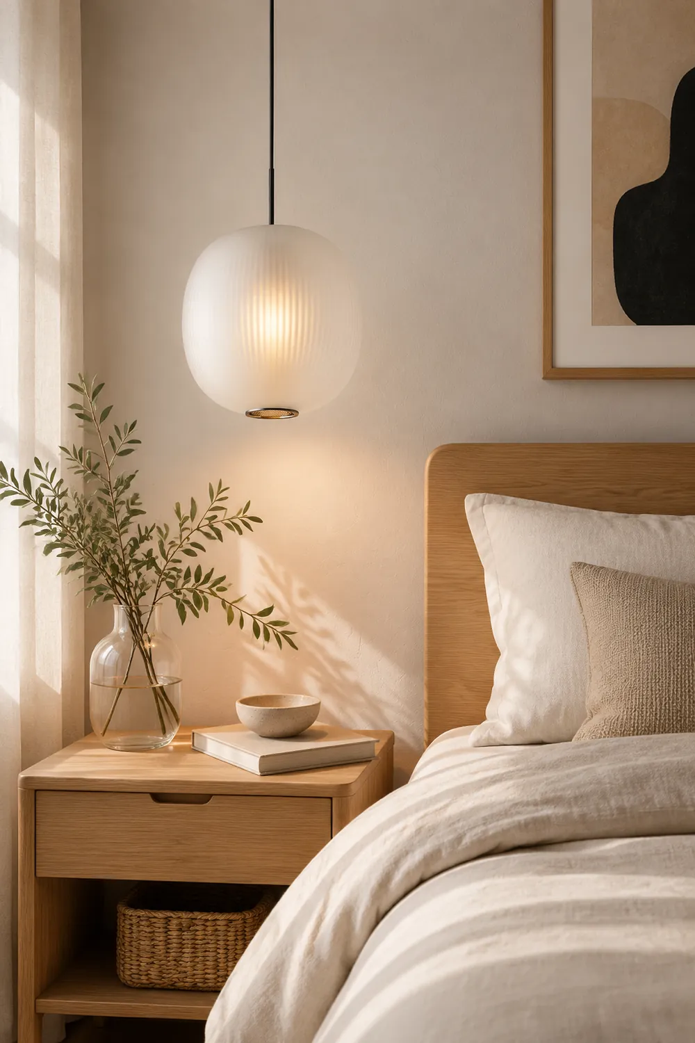 Hailie Frosted Glass Cylinder Pendant Light, Sandy White/Gray, Metal/Glass - Lumpaz
