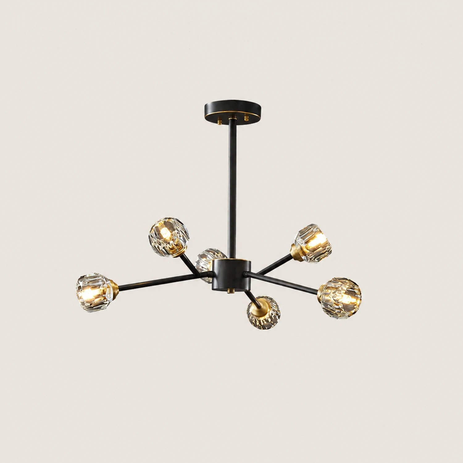 Valentina Modern Blown Metal Pendant Light, Gold - Lumpaz