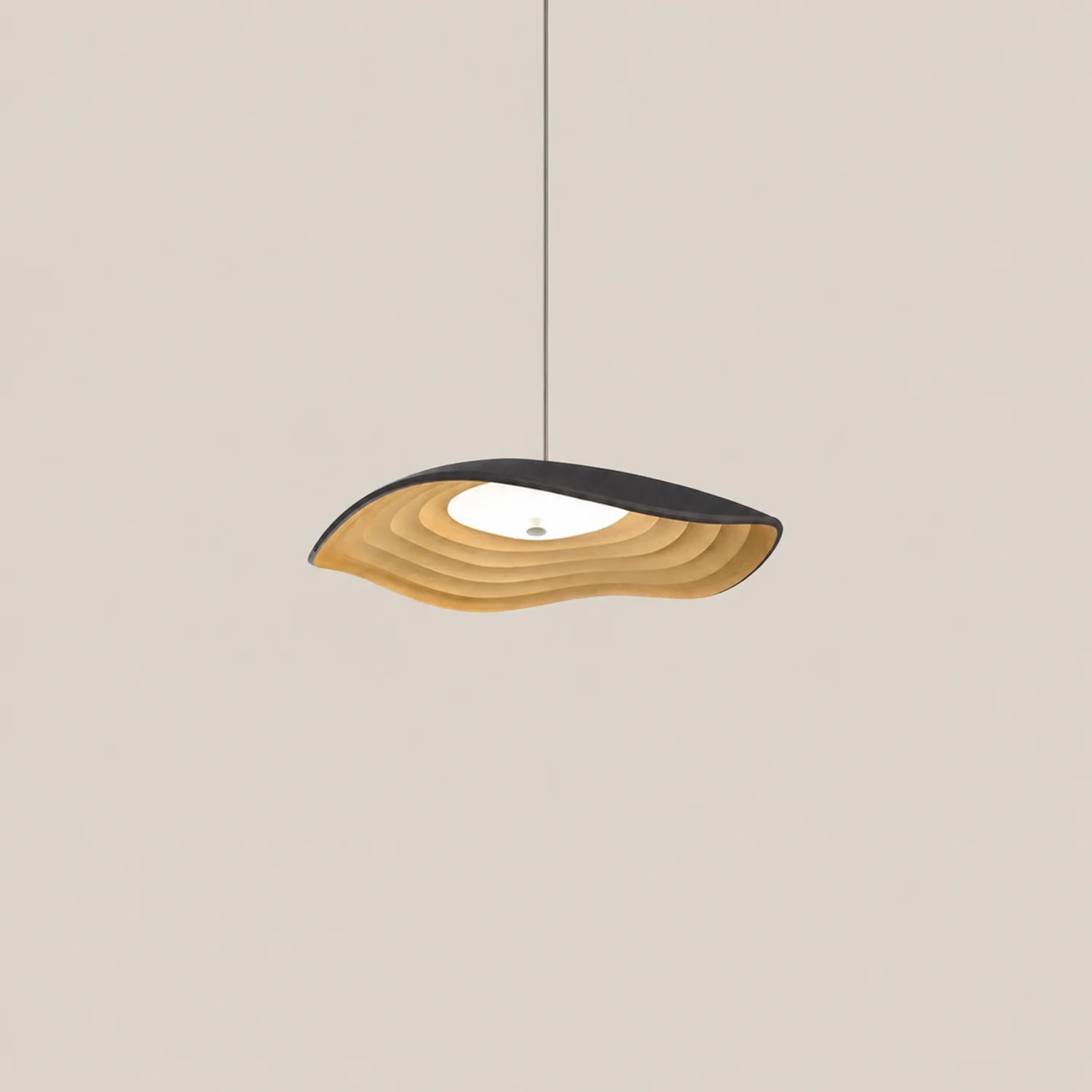Carins Wabi-Sabi Resin LED Pendant Light, White/Orange/Black - Lumpaz