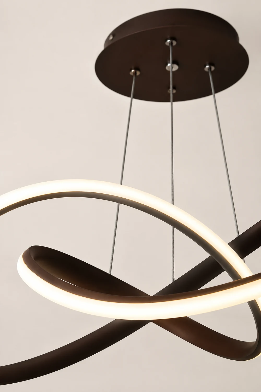 Modern Led Pendant Light, Black/White, Living Room/Bedroom - Lumpaz