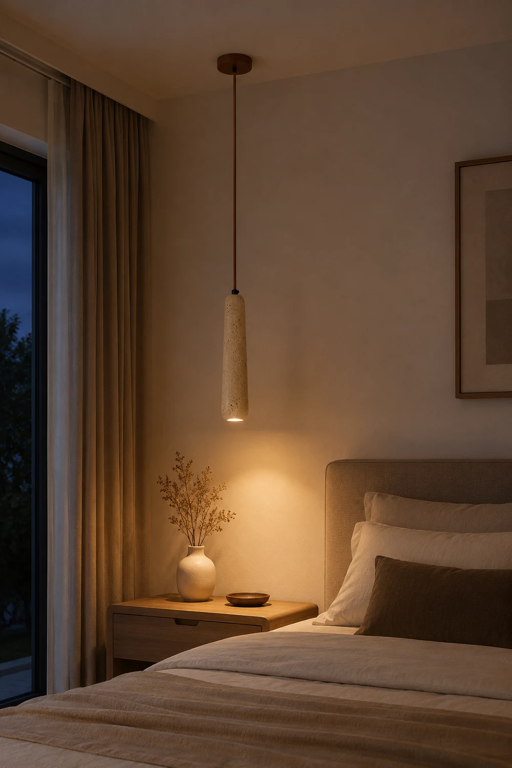 Ozawa Minimalist Wooden Pendant Light, Natural Wood Color - Lumpaz