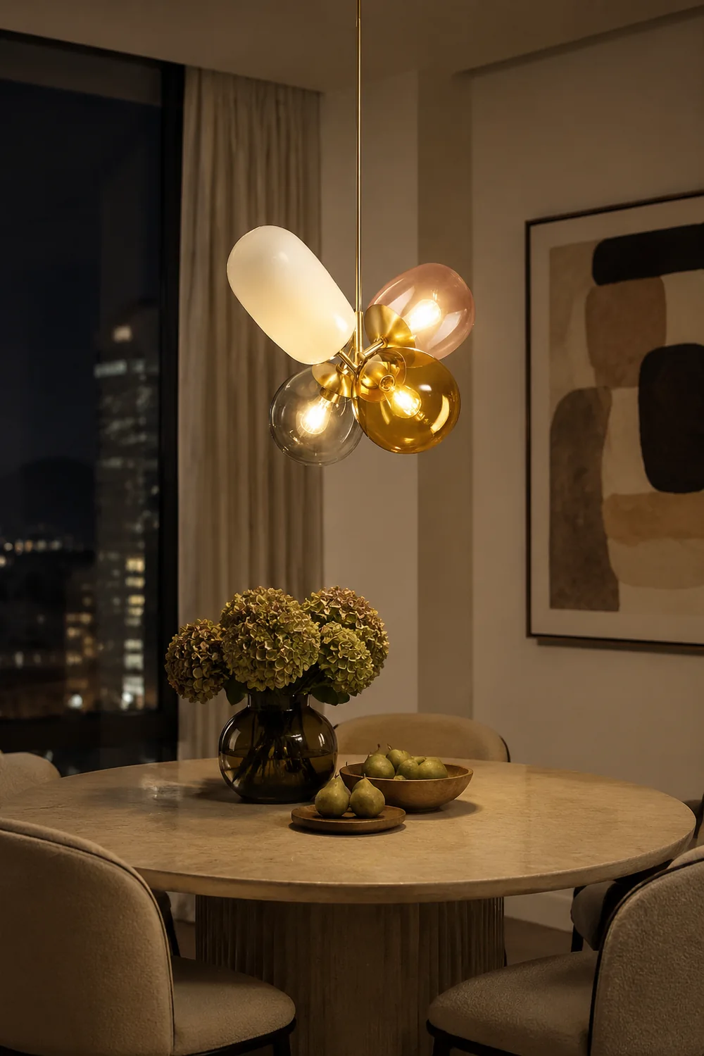 Morandi Colorful Balloon Glass Creative Pendant Light - Lumpaz