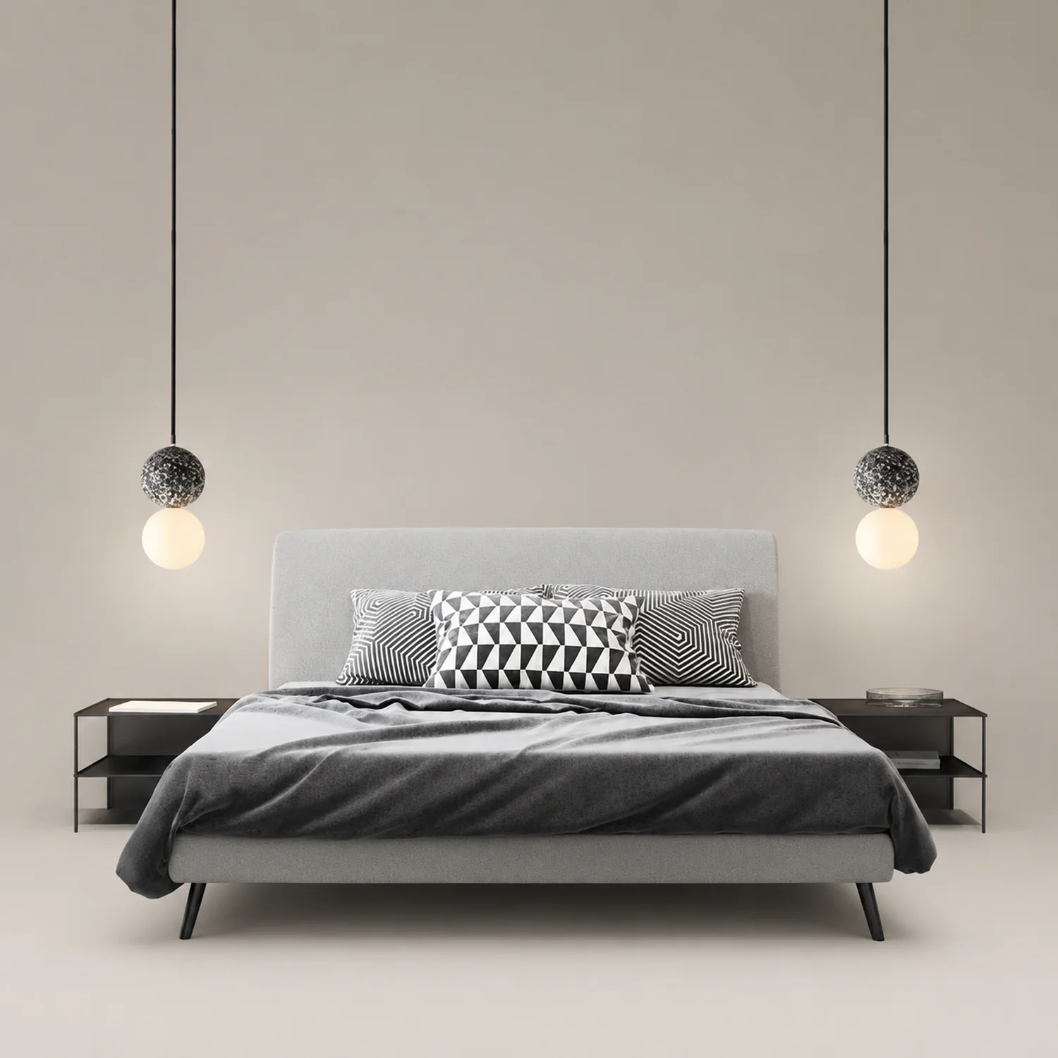 Valentina Single Globe Colorful Pendant Light, Dolomite, LED - Lumpaz