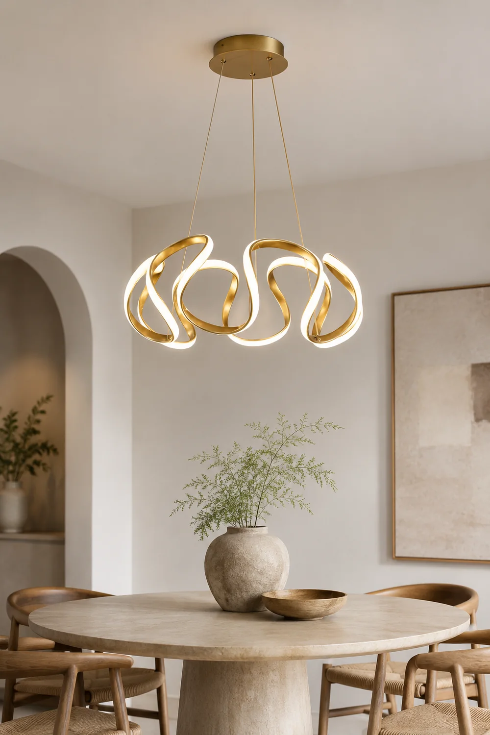 Modern Irregular Flower Metal/Silicone Pendant Light, 3 Colors - Lumpaz