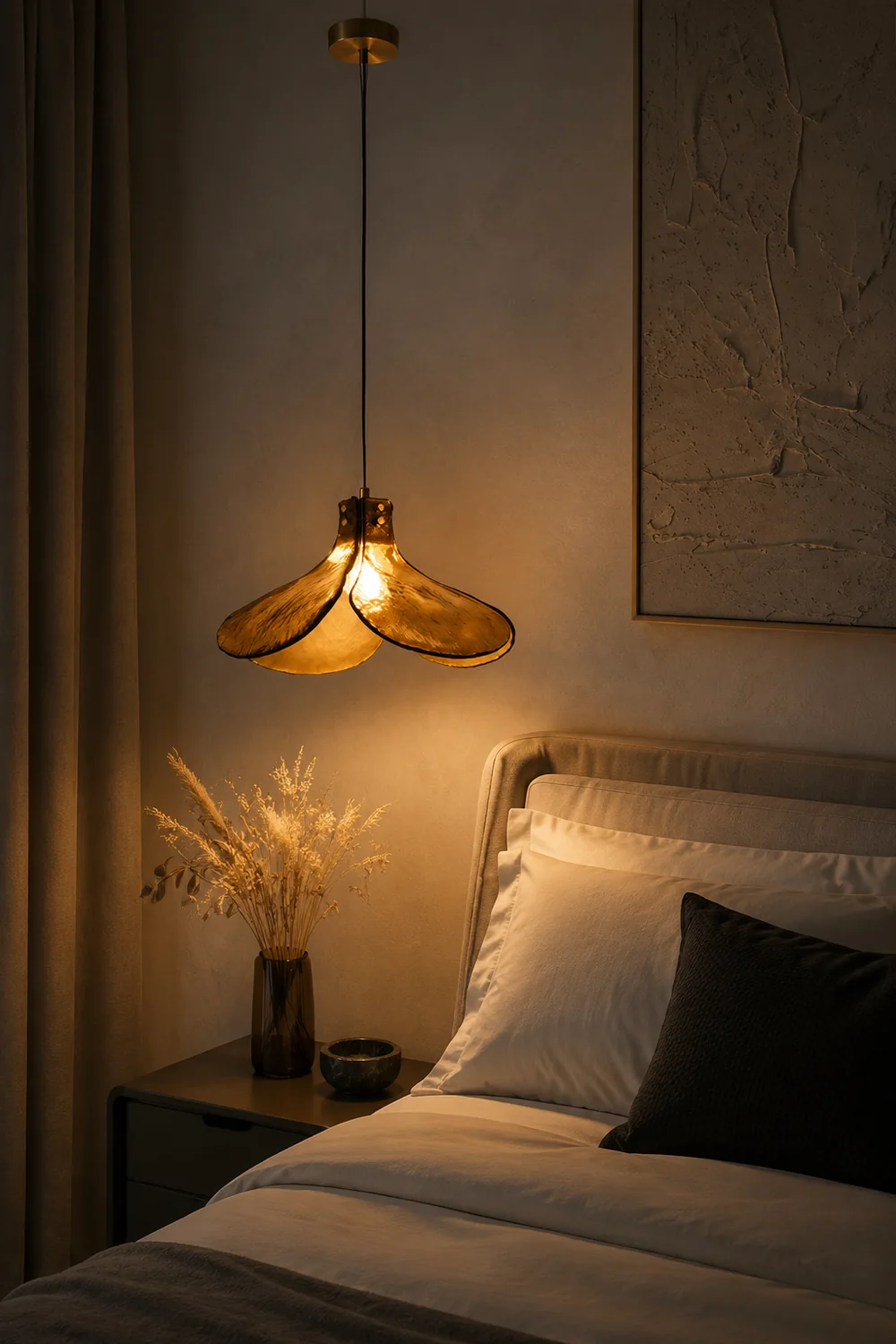 Carins Handmade Retro Glass Pendant Light, Four-Leaf Flower - Lumpaz