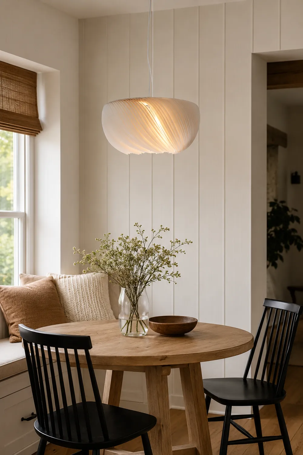 Renée Nordic Circle Nature Pendant Light, Living Room/Dining Room - Lumpaz