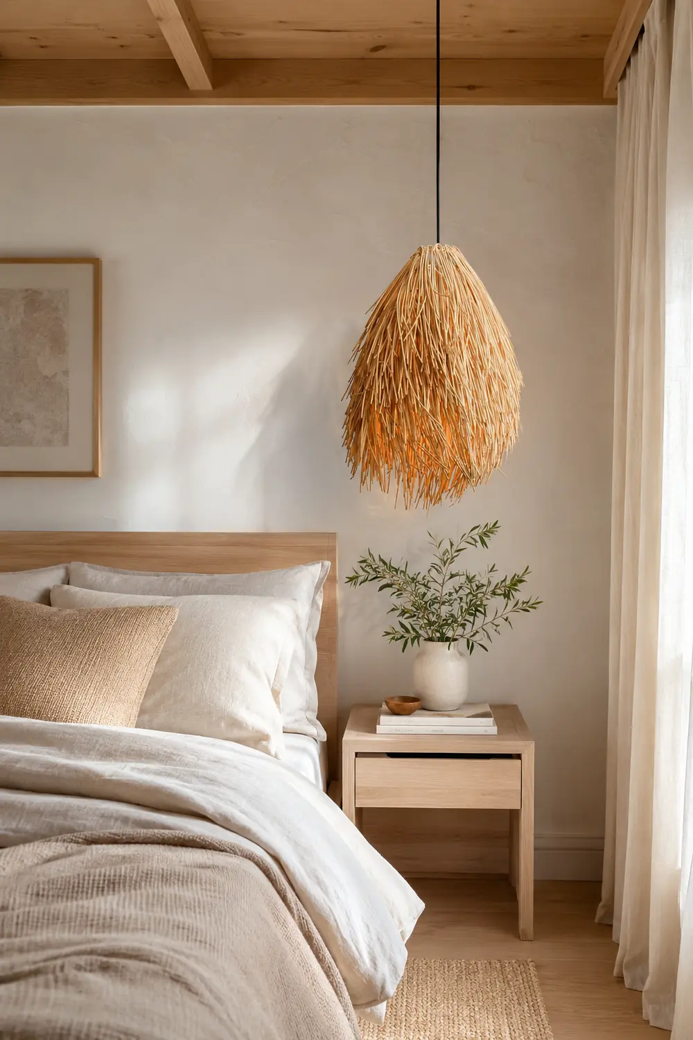 Muto Designer Handmade Weave Pendant Light, Rattan - Lumpaz