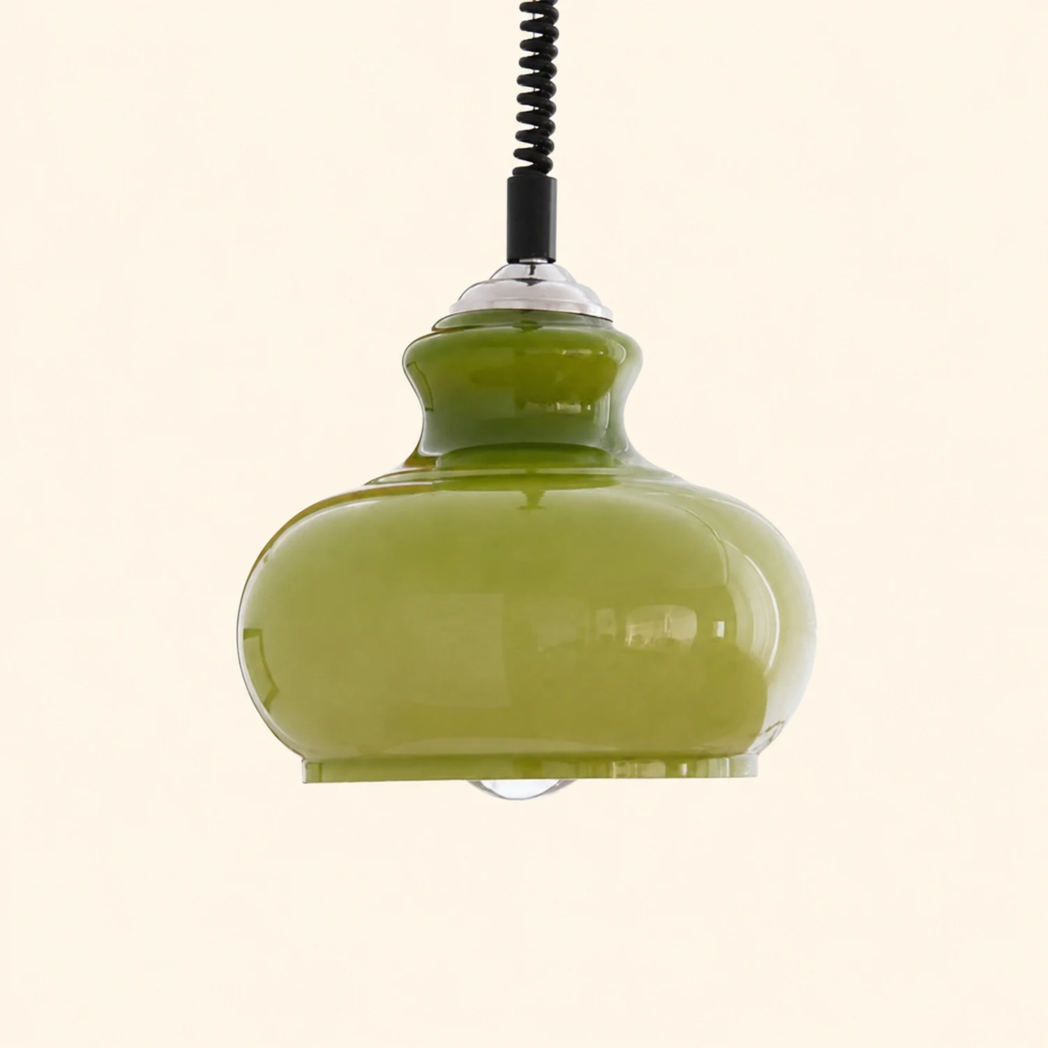 Hailie Retro Simple Adjustable Pendant Light Living Room Green White Brown - Lumpaz