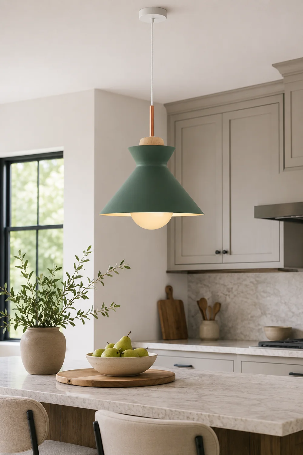 Morandi Geometric Colorful Pendant Light, Metal, Kitchen Island - Lumpaz